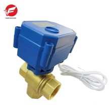 DC5V DC12V 24C DN15 DN20 3 way brass electronic mixing valve